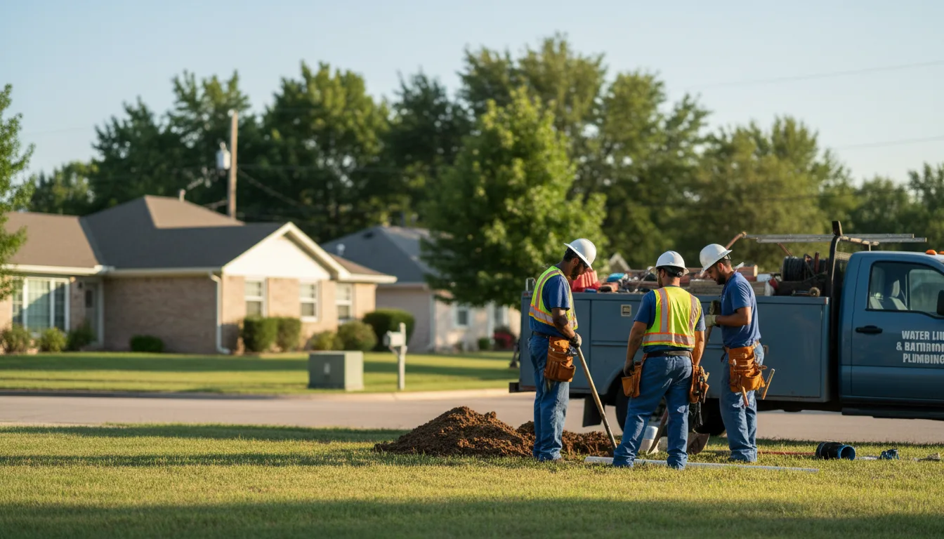Residential water line and bathroom plumbing service in Sunbury, PA